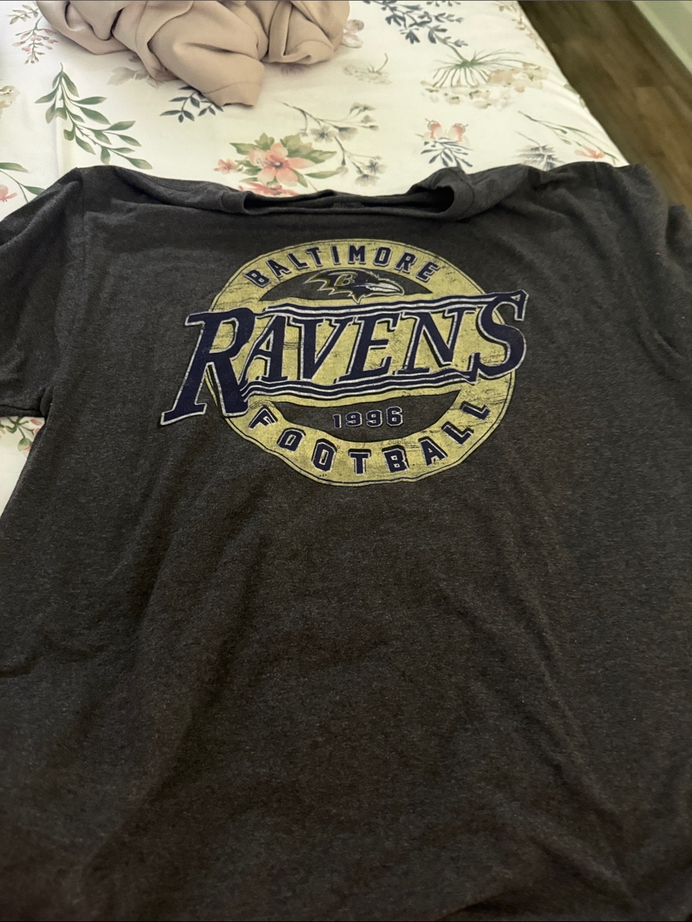 Team Apparel Baltimore Ravens Short Sleeve Tee in Black and Gold